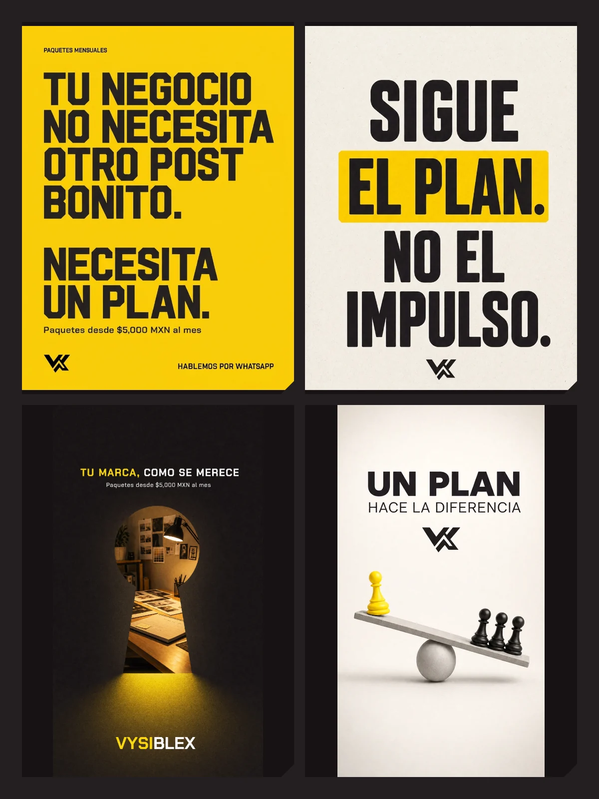 Pieza con las publicaciones del mes de un paquete Vysiblex
